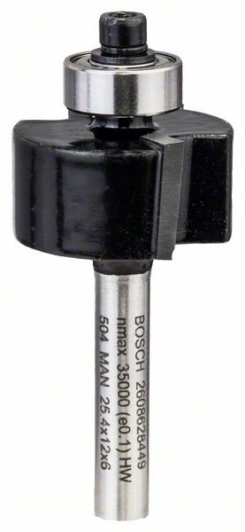 Bosch Falzfräser, 6 mm, D1 25,4 mm, L 12,4 mm, G 54 mm