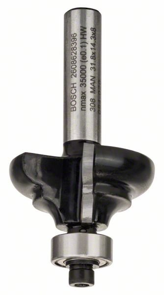Bosch Kantenformfräser C, 8 mm, R1 4,8 mm, B 9,5 mm, L 14 mm, G 57 mm