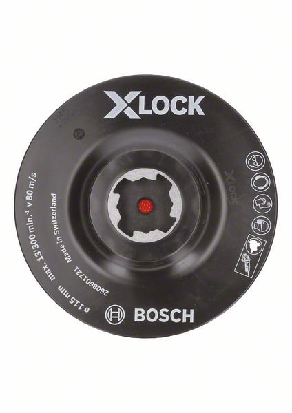 Bosch X-LOCK Stützteller, 115 mm, Klettverschluss