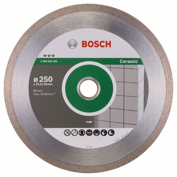 Bosch Diamanttrennscheibe Best for Ceramic, 250 x 30/25,40 x 2,4 x 10 mm