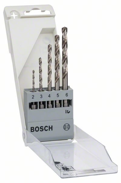 Bosch 5-tlg. Metallbohrer-Set HSS-G, DIN 338, 2–6 mm