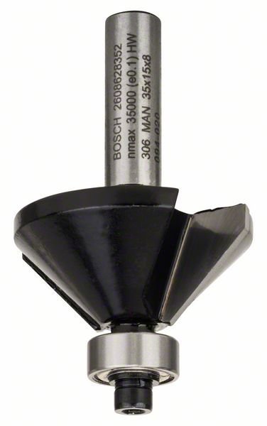 Bosch Fasefräser, 8 mm, B 11 mm, L 15 mm, G 56 mm, 45°