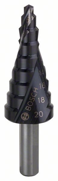Bosch Stufenbohrer HSS-AlTiN, 4 - 20 mm, 6 mm, 50 mm, 9 Stufen