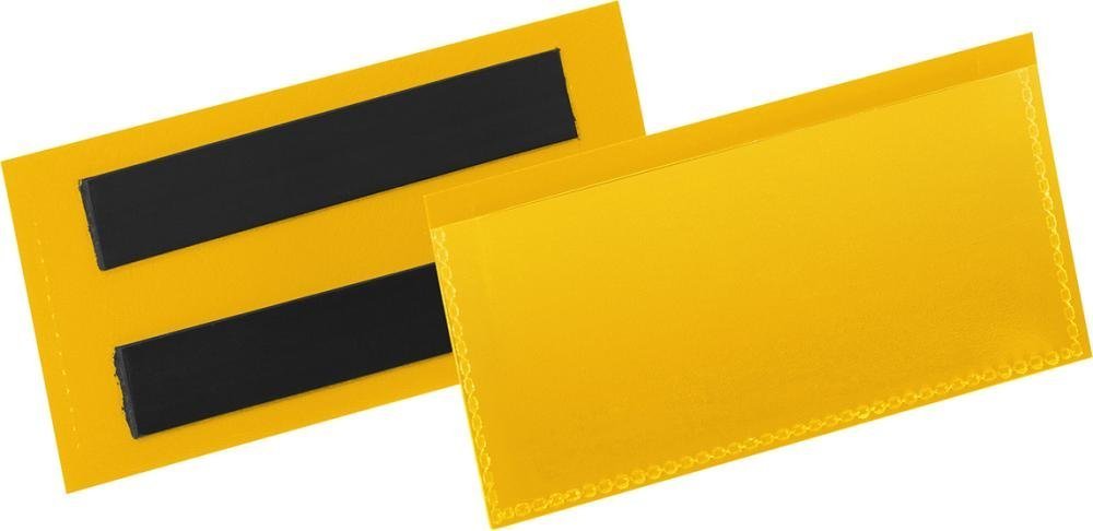 Durable Hunke & Jochheim Etikettentasche B100xH38 mm gelb, magnetisch VE 50 Stück