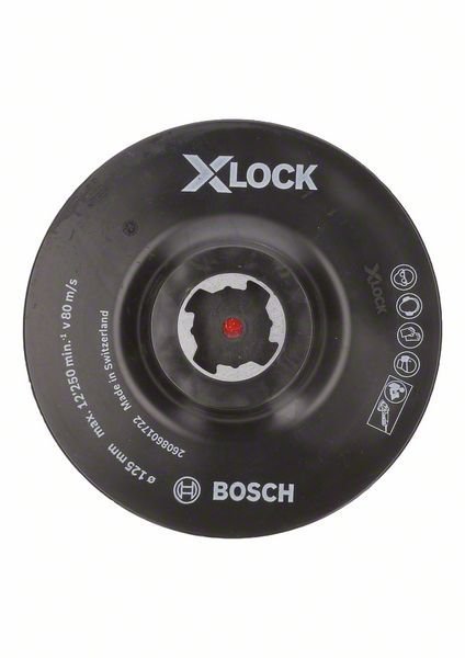 Bosch X-LOCK Stützteller, 125 mm, Klettverschluss