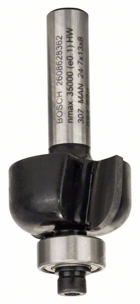 Bosch Hohlkehlenfräser, 8 mm, R1 6 mm, D 24,7 mm, L 13 mm, G 53 mm
