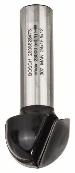 Bosch Hohlkehlfräser, 12 mm, R1 12 mm, D 24 mm, L 15,9 mm, G 57 mm