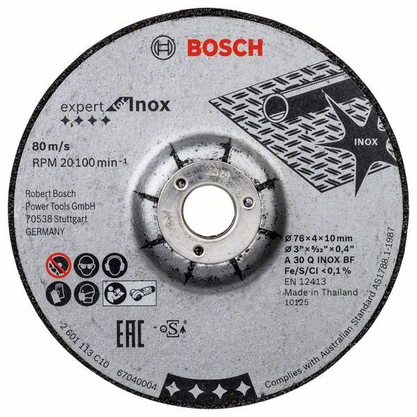 Bosch EXPERT for Inox 2 Stck. x 76 x 4 x 10 mm Schruppscheibe.