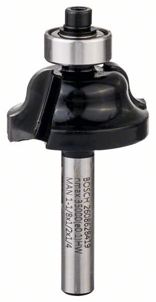 Bosch Kantenfräser B, 1/4 Zoll, R1 4 mm, D1 28,6 mm, B 8 mm, L 12,4 mm, G 54 mm