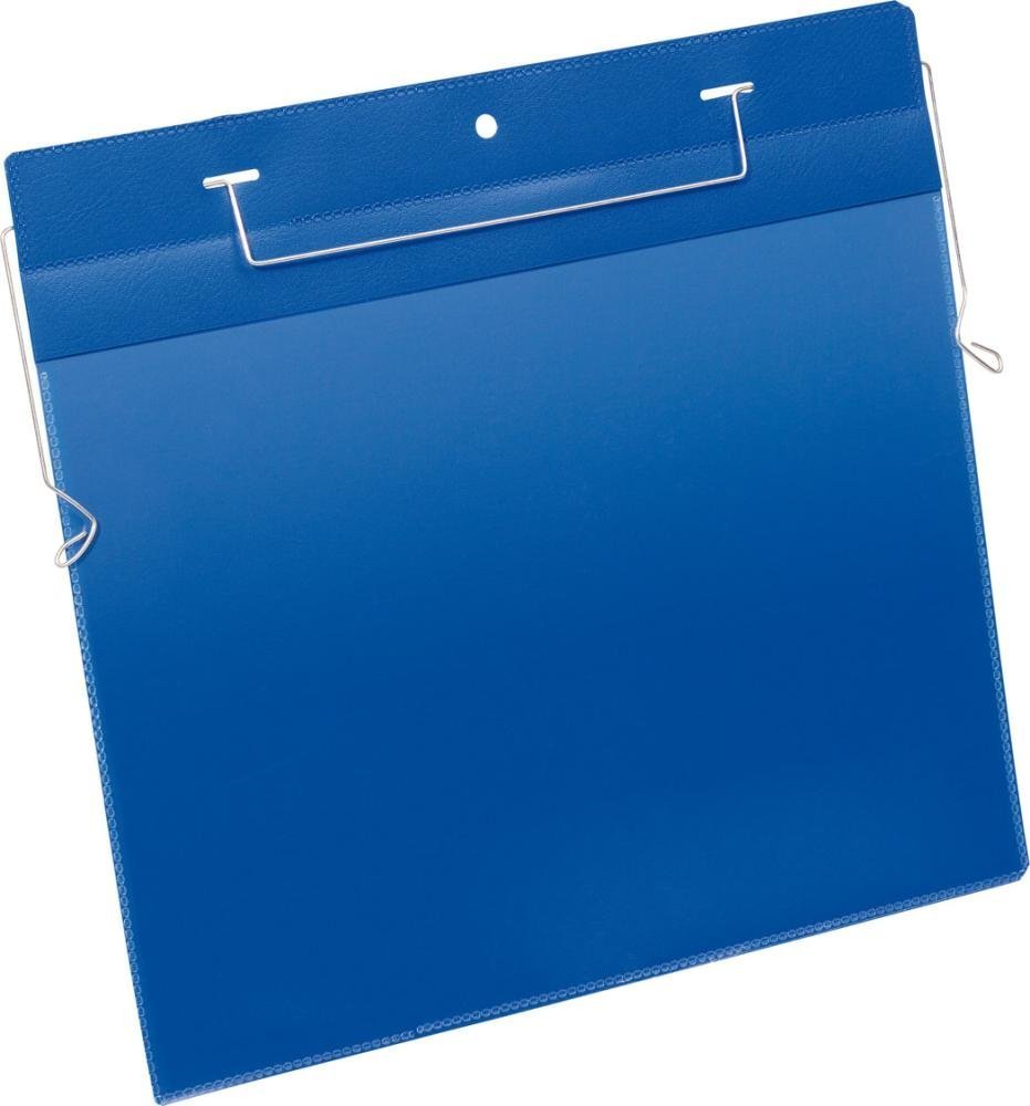 Durable Hunke & Jochheim Dokumententasche B210xH297 mm A4 hoch blau mit Drahtbügel VE 50 Stück