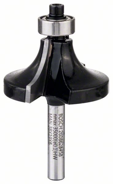 Bosch Abrundfräser, 6 mm, R1 12,7 mm, D 38,1 mm, L 18,6 mm, G 60 mm