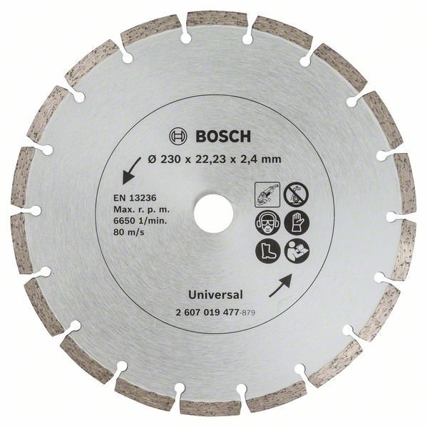 Bosch Diamanttrennscheibe für Baumaterial, Durchmesser: 230 mm, 2er-Pack