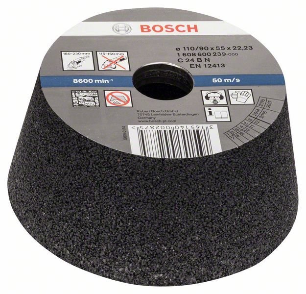 Bosch Schleiftopf, konisch-Stein/Beton 90 mm, 110 mm, 55 mm, K 24