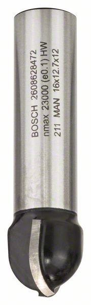 Bosch Hohlkehlfräser, 12 mm, R1 8 mm, D 16 mm, L 12,7 mm, G 54 mm