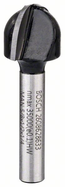 Bosch Hohlkehlfräser, 1/4 Zoll, R1 8 mm, D 15,9 mm, L 12,3 mm, G 45 mm