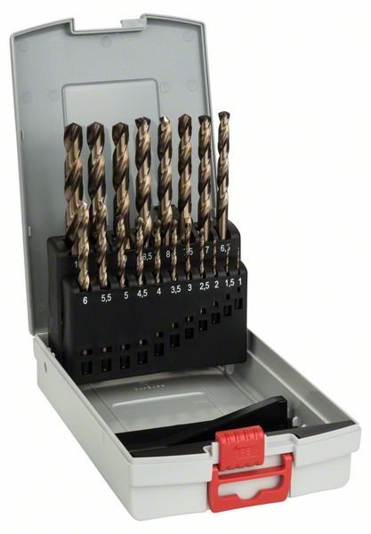 Bosch 19-teiliges ProBox Set HSS-Co, DIN 338, 1–10 mm. Für Bohrmaschinen/Schrauber