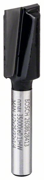 Bosch Nutfräser, 1/4", D1 12,7 mm, L 19,6 mm, G 51 mm. Für Handfräsen