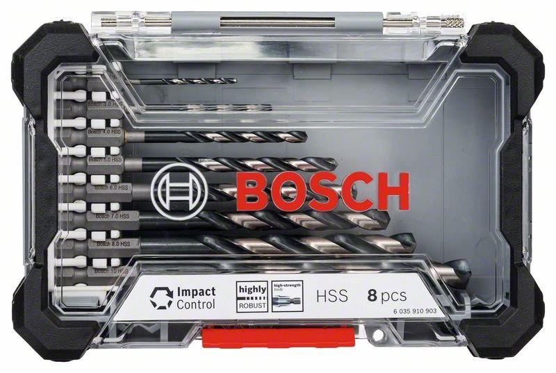 Bosch 8-tlg. Impact Control HSS-Bohrer-Set