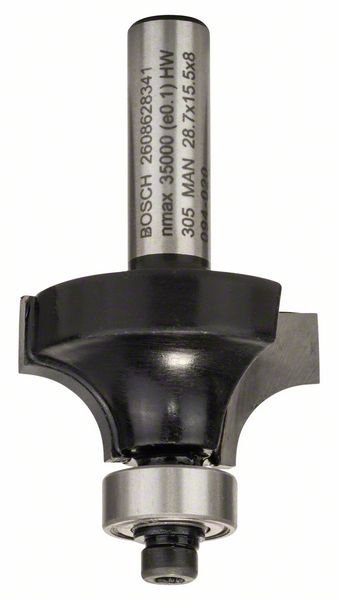 Bosch Abrundfräser, 8 mm, R1 8 mm, L 15,2 mm, G 53 mm