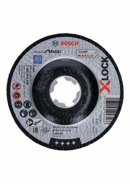 Bosch X-LOCK Expert for Metal 115 x 2,5 x 22,23 Trennscheibe gekröpft