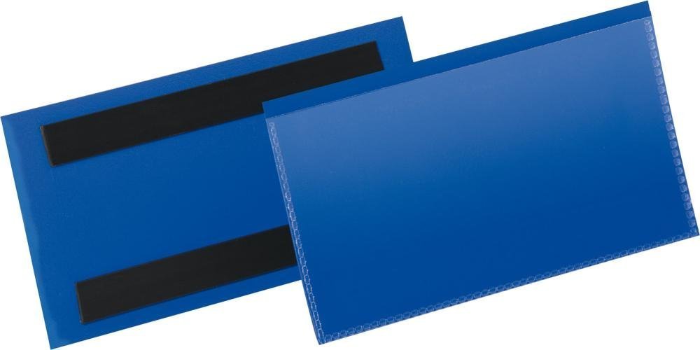 Durable Hunke & Jochheim Etikettentasche B150xH67 mm blau, magnetisch VE 50 Stück