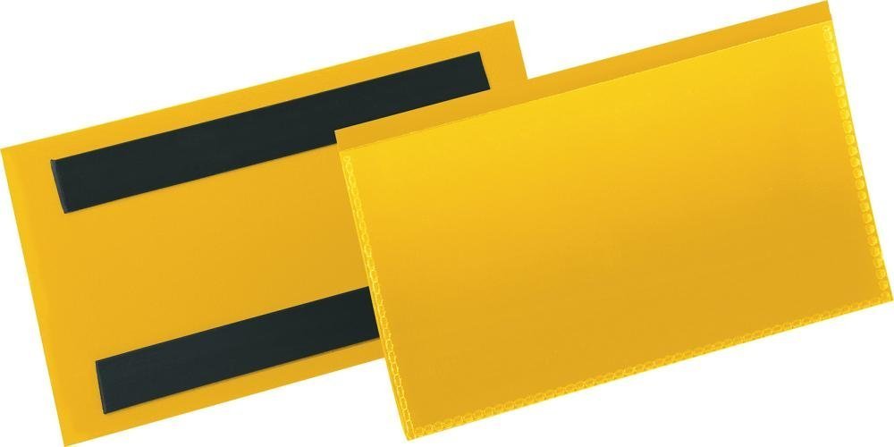 Durable Hunke & Jochheim Etikettentasche B150xH67 mm gelb, magnetisch VE 50 Stück