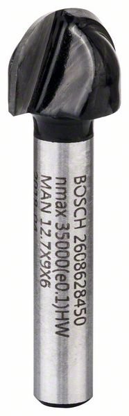Bosch Hohlkehlfräser, 6 mm, R1 6,3 mm, D 12,7 mm, L 9,2 mm, G 40 mm
