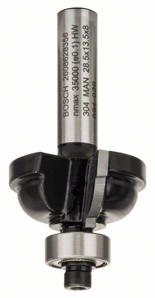 Bosch Kantenformfräser F, 8 mm, R1 6,3 mm, D 28,5 mm, L 13,2 mm, G 54 mm