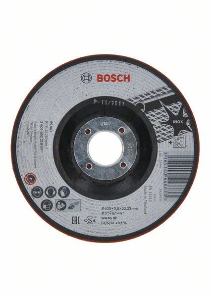 Bosch Halbflexible Schruppscheibe, 125x3 mm, für Metall SemiFlex