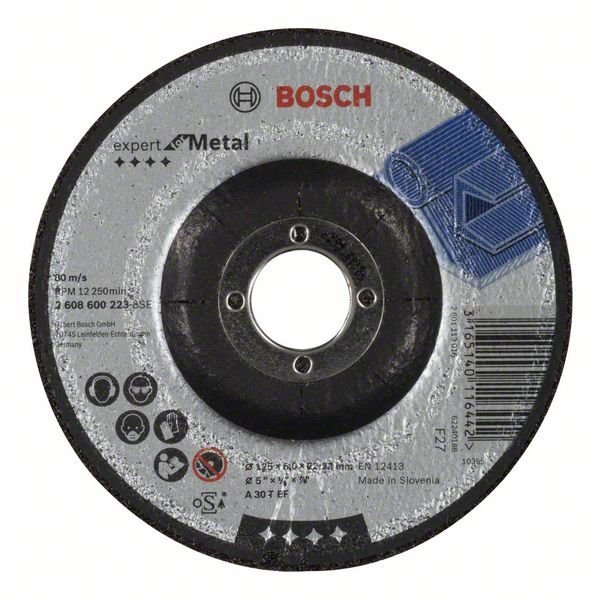 Bosch Schruppscheibe gekröpft Expert for Metal A 30 T BF, 125 mm, 22,23 mm, 6 mm