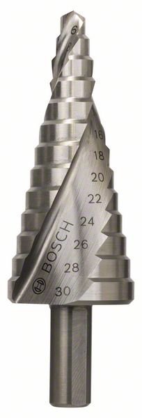 Bosch Stufenbohrer HSS, 6 - 30 mm, 10 mm, 93,5 mm, 14 Stufen