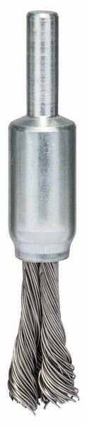 Bosch Pinselbürste, 10 x 0,35 mm, gezopfter Draht, Edelstahl/Schrauber