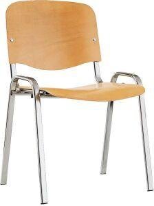 Bes.-Stuhl ISO Holz chrom/Buche