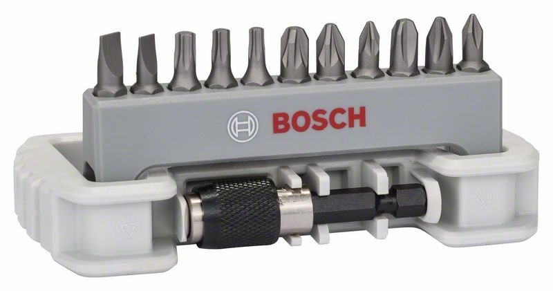 Bosch 11-tlg. Schrauberbit-Set inklusive Bithalter, PH, PZ, T, S, 25 mm