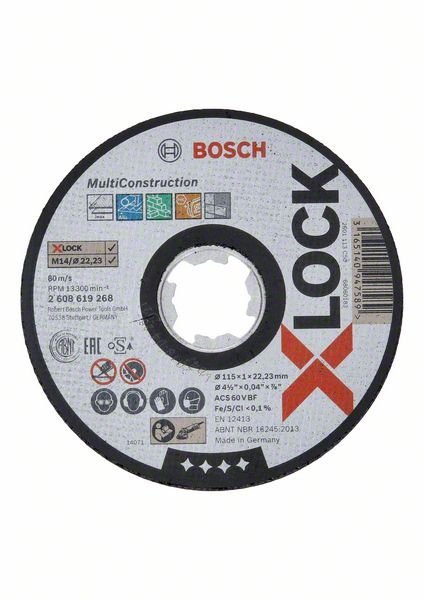 Bosch X-LOCK Multi Material 115 x 1 x 22,23 Trennscheibe gerade