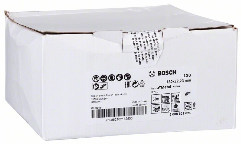 Bosch Fiberschleifscheibe R780, K: 120 Für große Winkelschleifer mit Spannmutter