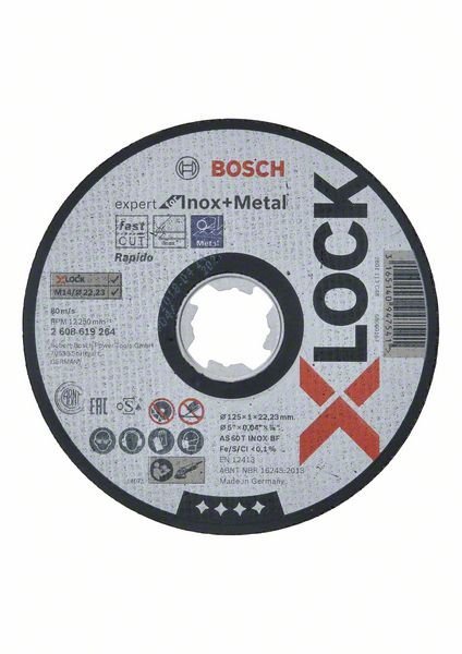 Bosch X-LOCK Trennscheibe Expert for Inox+Metal 125 x 1 x 22,23, gerade