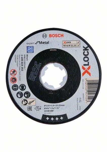 Bosch X-LOCK Expert for Metal 115 x 1,6 x 22,23 Trennscheibe gerade