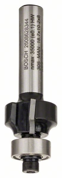 Bosch Abrundfräser, 8 mm, R1 3 mm, L 10,2 mm, G 53 mm
