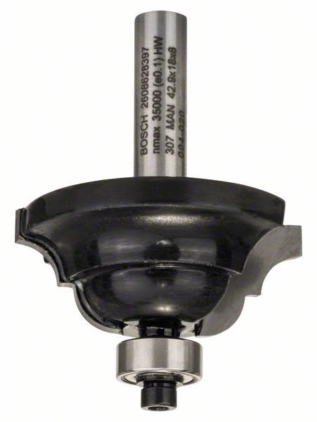 Bosch Kantenformfräser D, 8 mm, R1 6,3 mm, B 15 mm, L 18 mm, G 60 mm