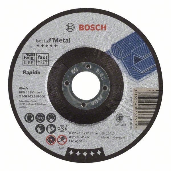 Bosch Trennscheibe gekröpft Best for Metal - Rapido A 60 W BF, 125 mm, 1,0 m