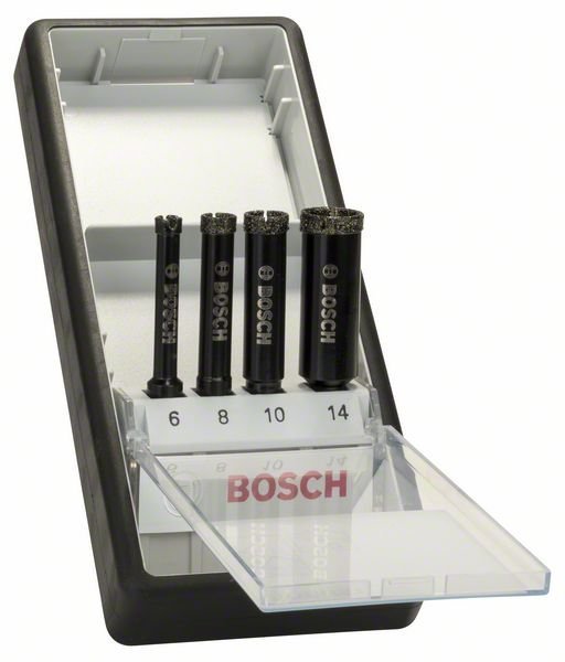 Bosch 4-tlg. Robust Line Diamantnassbohrer-Set, 6–14 mm