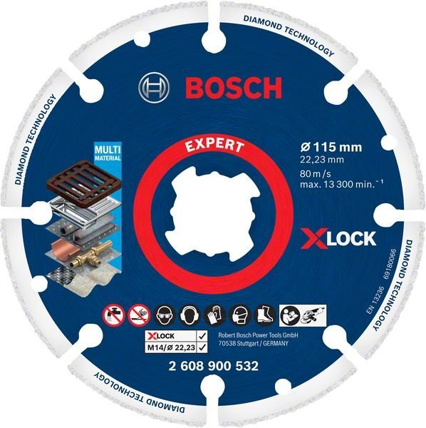 Bosch EXPERT Diamond Metal Wheel X-LOCK Trennscheibe, 115 x 22,23 mm