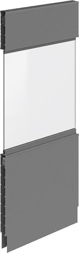 Otto Kind Akustik-Wandelement B1000 x H 2500 mm RAL 7037 mit Fenster