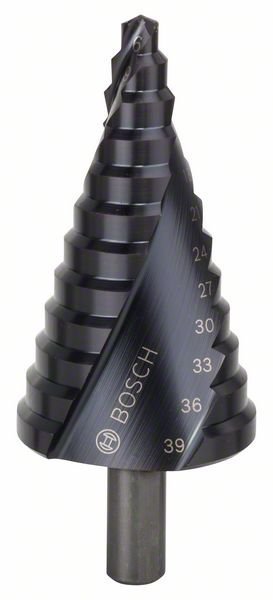 Bosch Stufenbohrer HSS-AlTiN, 6 - 39 mm, 10 mm, 93,5, 12 Stufen