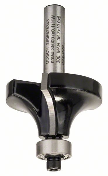 Bosch Abrundfräser, 8 mm, R1 12 mm, L 19 mm, G 60 mm