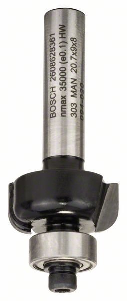 Bosch Hohlkehlenfräser, 8 mm, R1 4 mm, D 20,7 mm, L 9 mm, G 53 mm