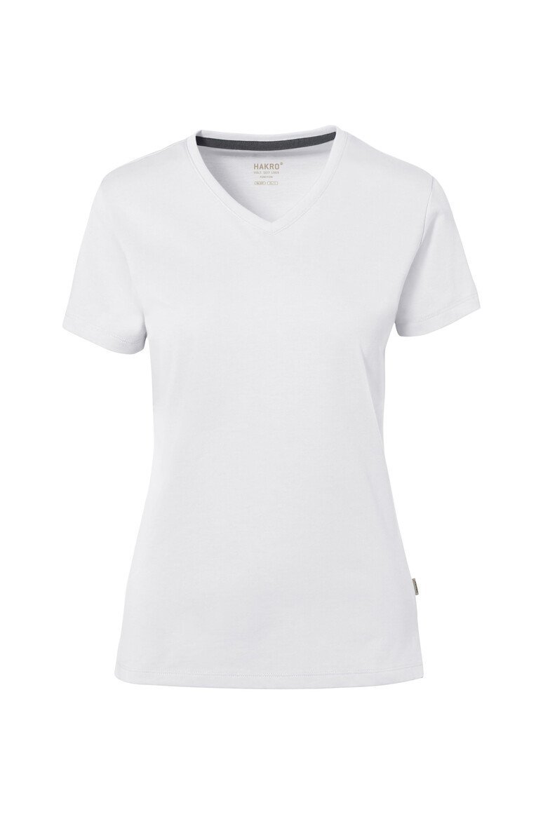 HAKRO Cotton Tec® Damen V-Shirt 169 weiß, XS