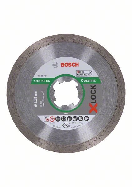 Bosch X-LOCK Diamanttrennscheibe Standard for Ceramic 115 x 22,23 x 1,6 x 7